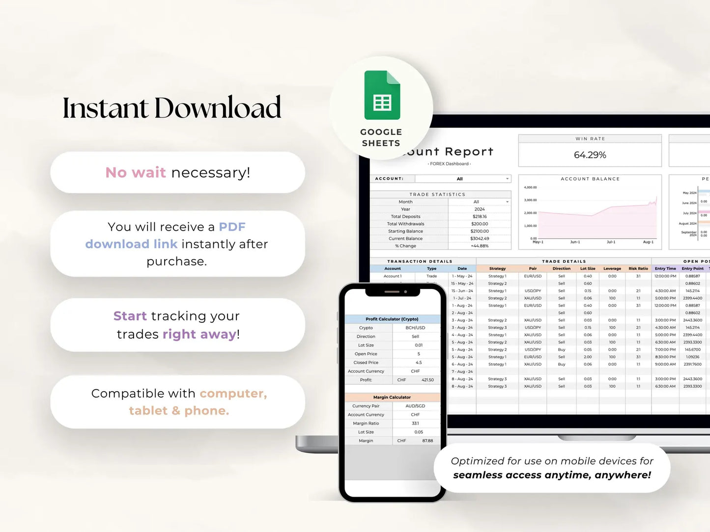 TradingTracker® Google Sheets Template